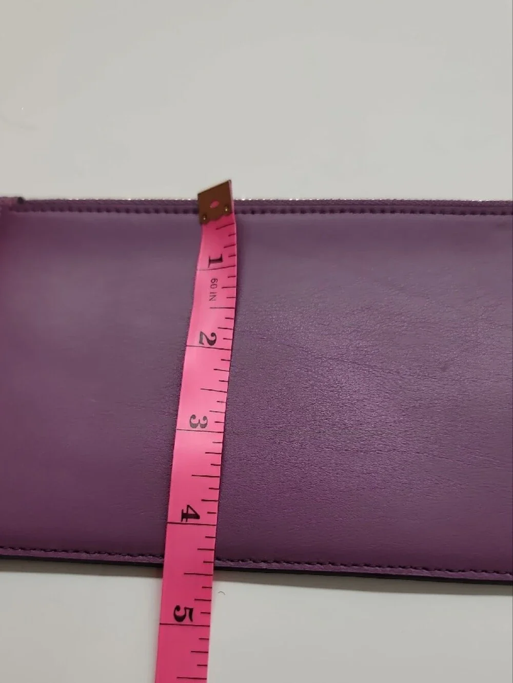 Coach Purple Leather Zip Bag Insert